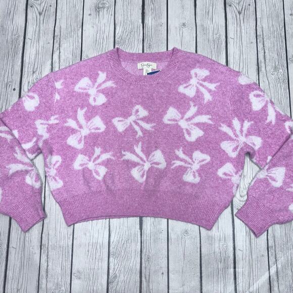 NWT Jessica Simpson Bow Cropped Sweater Size X Large - Picture 1 of 3